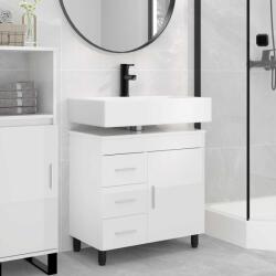 vidaXL Unitate Vanity pentru Baie Alb foarte lucios 60 x 35 x 60 cm GartenMobel Dekor (889379)