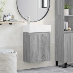 vidaXL Unitate de baie cu robinet Sonoma gri 45, 5 x 25, 5 x 84 cm GartenMobel Dekor (889487)