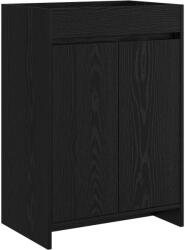 vidaXL Dulap sub chiuveta pentru baie Stejar Negru 56 x 37, 5 x 81 cm GartenMobel Dekor (890777)