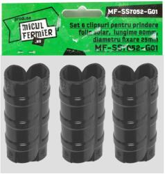 Micul Fermier Set 6 clipsuri pentru prindere folie solar Micul Fermier, 80 mm, 25 mm (MF-SS7052-G01)
