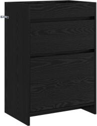 vidaXL Dulap sub chiuveta pentru baie Stejar Negru 56 x 37, 5 x 81 cm GartenMobel Dekor (890729)