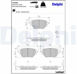 DELPHI Set placute frana DELPHI LP3983 (LP3983)