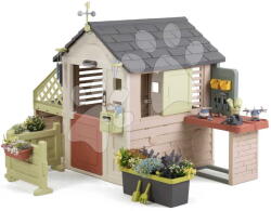 Smoby Căsuță cu atelier de lucru pentru grădinari Nature Playhouse Workshop Life Smoby extensibilă cu filtru UV de la 24 luni (SM810310-C) Casuta pentru copii