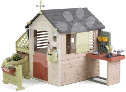 Smoby Căsuță cu atelier de lucru pentru meteorologi Nature Playhouse Workshop Life Smoby extensibilă cu filtru UV de la 24 luni (SM810310-D) Casuta pentru copii