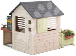 Smoby Căsuță cu atelier de lucru și grădină Nature Playhouse Workshop Life Smoby extensibilă cu filtru UV de la 24 luni (SM810310-R) Casuta pentru copii