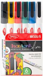 Daco Marker acrilic slim set 6 DACO MK505/6 (MK505/6)