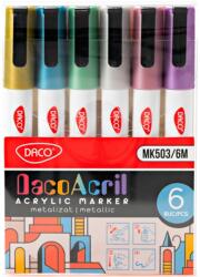 Daco Marker acrilic set 6 metalizat DACO MK503/6M (MK503/6M)