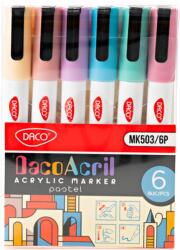 Daco Marker acrilic set 6 pastel DACO MK503/6P (MK503/6P)