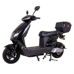 W-TEC Elektromos robogó W-TEC Raike II 10", fényvisszaverő elemek, LED-világítás, LED kijelző, 65 km hatótávolság, 25 km/h-s végsebesség fekete-ezüst (30631-1)