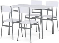 Artium Fehér MDF étkezőgarnitúra 4 székkel 110x70x76 cm - AUT-O2156 WT (artAUT-O2156-WT)