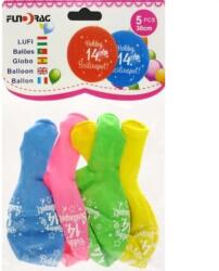  Boldog 14. születésnapot latex lufi 30cm 5db