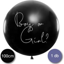  Babaváró latex léggömb, Boy or Girl felirattal, kék konfettivel, 100 cm 790865