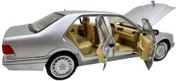 Jinlifang Macheta auto Mercedes Benz S-Class (W140) S320 Balena 1993 (Replica) Silver cu led-uri si sunete scala 1/241/43 (45182)