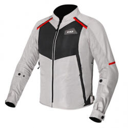 LS2 Breeze Geacă Moto de Vară pentru Bărbați Gri/Negru/Roșu 64250 01 58 (58)