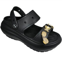 Cubanitas Șlapi În Stil Sandale De Culoare Neagră SD09031 (SD09031)
