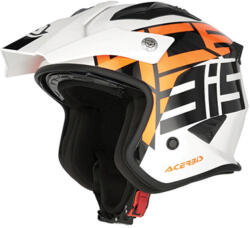 ACERBIS Aria White / Orange Cască Moto Jet ECE 22.06 1200gr cu Sunvisor 26602.229 (26602.229)