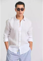 Funky Buddha Cu mânecă lungă In Cămașă Alb FBM011-001-05-WHITE (FBM011-001-05-WHITE)