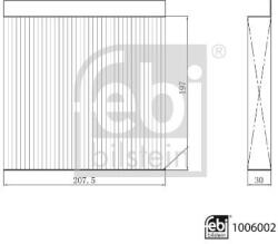 Febi Bilstein Filtru, aer habitaclu FEBI BILSTEIN 1006002 (1006002)