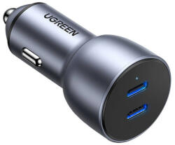 UGREEN CD213 autós töltő, 2x USB-C, 36W (szürke)