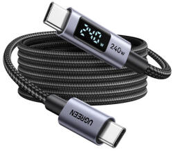 UGREEN L530 USB-C kábel 240 W, 480 Mbps, 3 m (szürke)