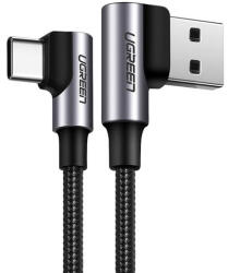 UGREEN US176 USB-USB-C ferde kábel, 3A, 1m (fekete)