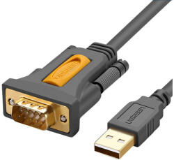 UGREEN kábel USB-C DB9 RS-232 1m (fekete)