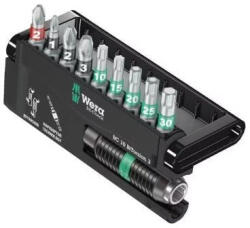 Wera Set biti cu zona de torsiune Wera Rapidaptor, Bit-Check 10 BiTorsion 3, 10 piese cu suport (05073418001) Burghiu