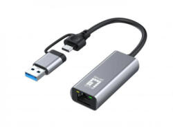 LevelOne USB-0423 2.5 Gigabit Ethernet 2-in-1 USB-C/A Network Adapter 59 x 25 x 14 mm (54003307101)