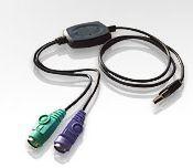 ATEN USB 2xPS/2 átalakító, billentyű egér, vezetékes (UC-10KM)