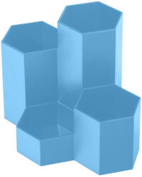Ecada Suport birou din plastic cu 4 compartimente Ecada 95104A, Albastru (95104A)