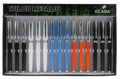Ecada Set 15 x Stilou ECADA 93214 metalic, penita iridium ascunsa (93214)