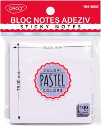 Daco Bloc notes adeziv Daco ( Post-it ) BN100M, 76×76 mm, Mov pastel (BN100M)