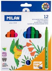 MILAN Carioci varf conic 5mm Milan 0612312, 12 culori (0612312)
