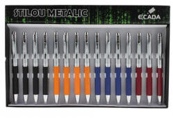Ecada Set 15 x Stilou ECADA 93217 metalic, penita iridium ascunsa (93217)