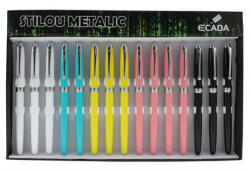 Ecada Set 15 x Stilou ECADA 93218 metalc, penita iridium ascunsa (93218)