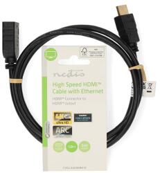 Nedis ultra HD HDMI hosszabbító kábel 4K/60Hz, 1m (CVGL34096BK10)