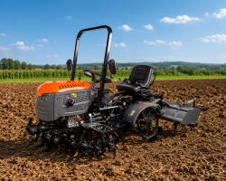 TUC-Evotools Motocultor Ride-On (Minitractor) 4x4 14HP Diesel Pornire Electrica Tirant Hidraulic si Freza Motrica, Freze lucru, roti metalice si ulei inclus, 3 ani garantie (C95257)