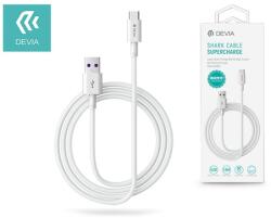 DEVIA ST344602 1, 5 м USB Type-C бял кабел за зареждане и данни (ST344602)