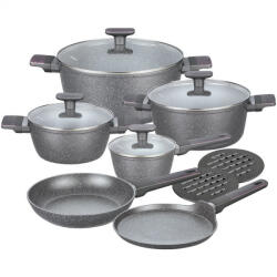 Klausberg Se oale si tigai Klausberg KB 7832, 12 piese, Acoperire marmura, Inductie, Gri (KB 7832)