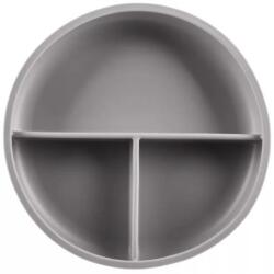 ZOPA Placă despărțită din silicon cu ventuză, Gri Porumbel (BD8595114460014) Set pentru masa bebelusi