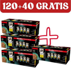 Sheba SHEBA Selection Select Slices Baromfi ízek, tasakos kiszerelés 120x85 g + 40x85 g (3+1 INGYEN)
