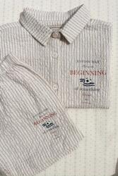 Konges Sløjd риза за деца от памук с еластан ELLIOT SS SHIRT GOTS (KS105351.PPY2)