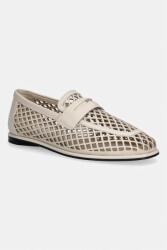 Tommy Hilfiger mocasini pentru femei, din piele TH COIN LTH LOAFER LASER CUT 9BY2-OBDZOB_01X (FW0FW09427)