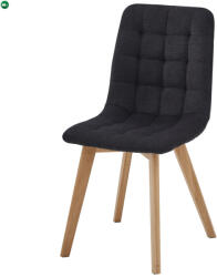 Artium Fekete szövet étkezőszék - modern kárpitozott szék CT-291 BK2