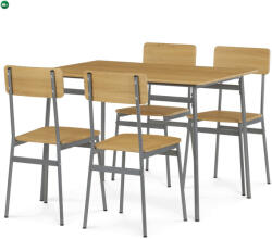 Artium Vad tölgy MDF étkezőgarnitúra 4 székkel 110x70x76 cm - AUT-O2156 OAK