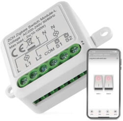 Emos GoSmart kapcsolómodul IP-2104SZ, ZigBee, 2 csatornás (nem igényel N vezetéket). H5104 (H5104)