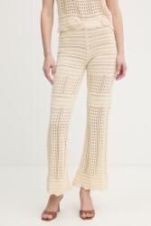 Twinset pamut nadrág - bézs S - answear - 56 990 Ft