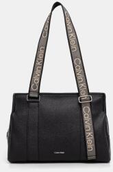 Calvin Klein női műbőr vászontáska - fekete Univerzális méret