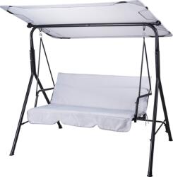 ProGarden 3 személyes kerti hintaágy 175 x 110 x 151 cm világosszürke 230g/m2 max 300 kg terhelhetőséggel (FB7000380)