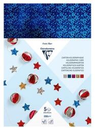 Clairefontaine Dekorkarton 25x35cm Clairefontaine metal holografikus 195gr 5ív/csomag vegyes színekben (354695C)
